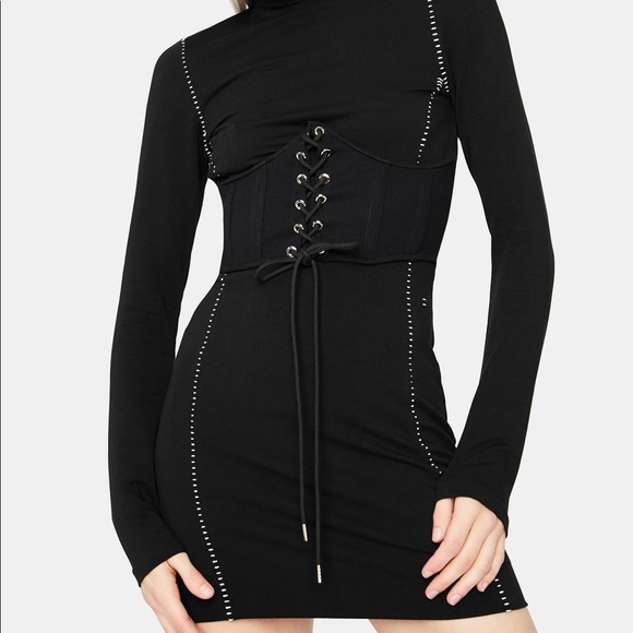 NOIR COLD AS YOU CORSET MINI DRESS - Picture 2 of 4